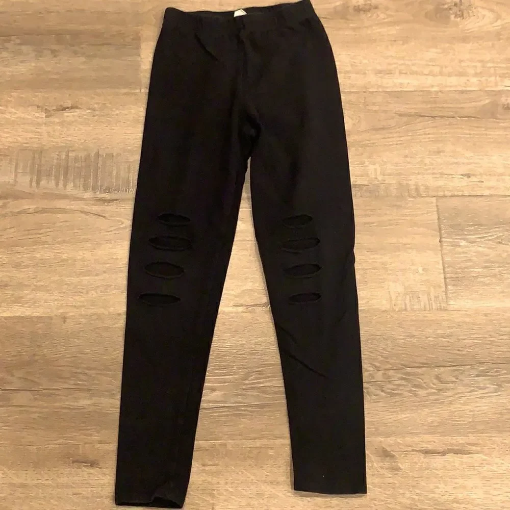 Rip black legging